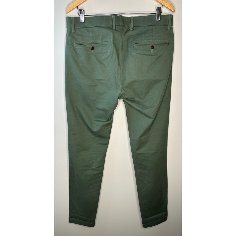 Gap Modern Skinny Performance Khakis Men's Size 34 x 34 Olive Green Chino Pants - Picture 9 of 13